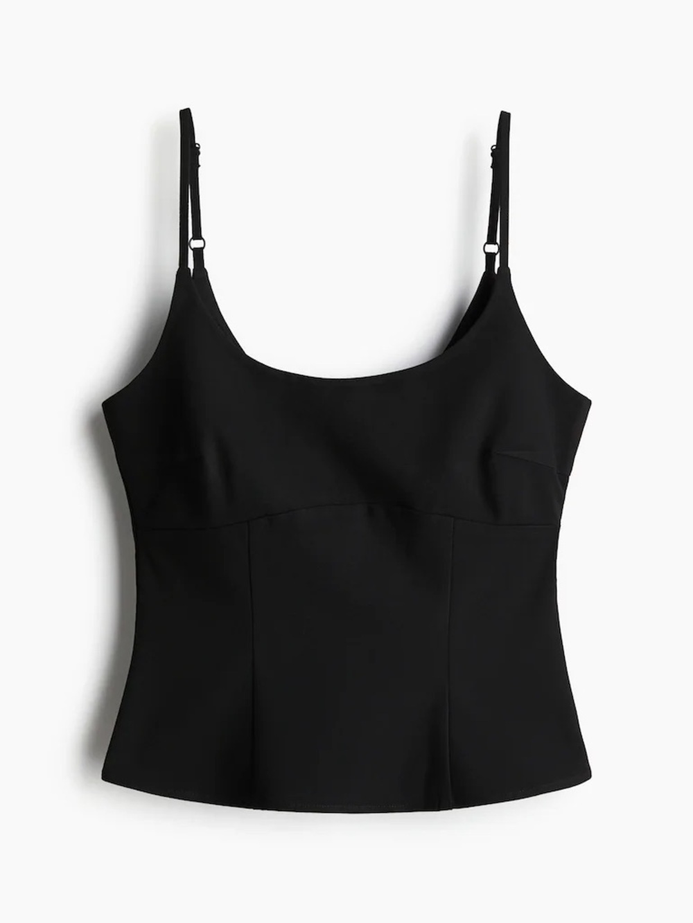 Black Women's Cami Top with Adjustable Straps. NWOT